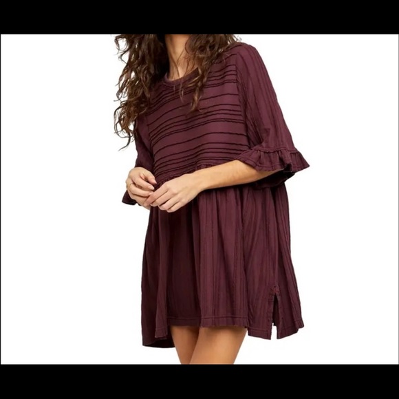 FREE PEOPLE Take a Spin Tunic size S. Color: Black Honey ( deep maroon) - Picture 7 of 13